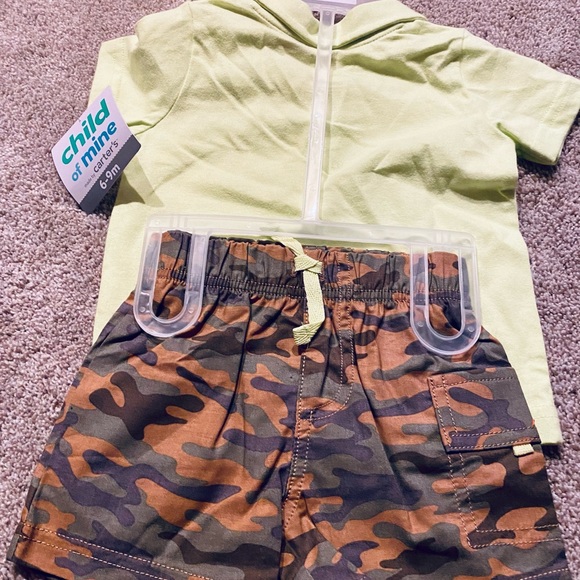 NEW • 5pc Baby Boys Lot • 6mo • Short Sets & Romper - Picture 3 of 10